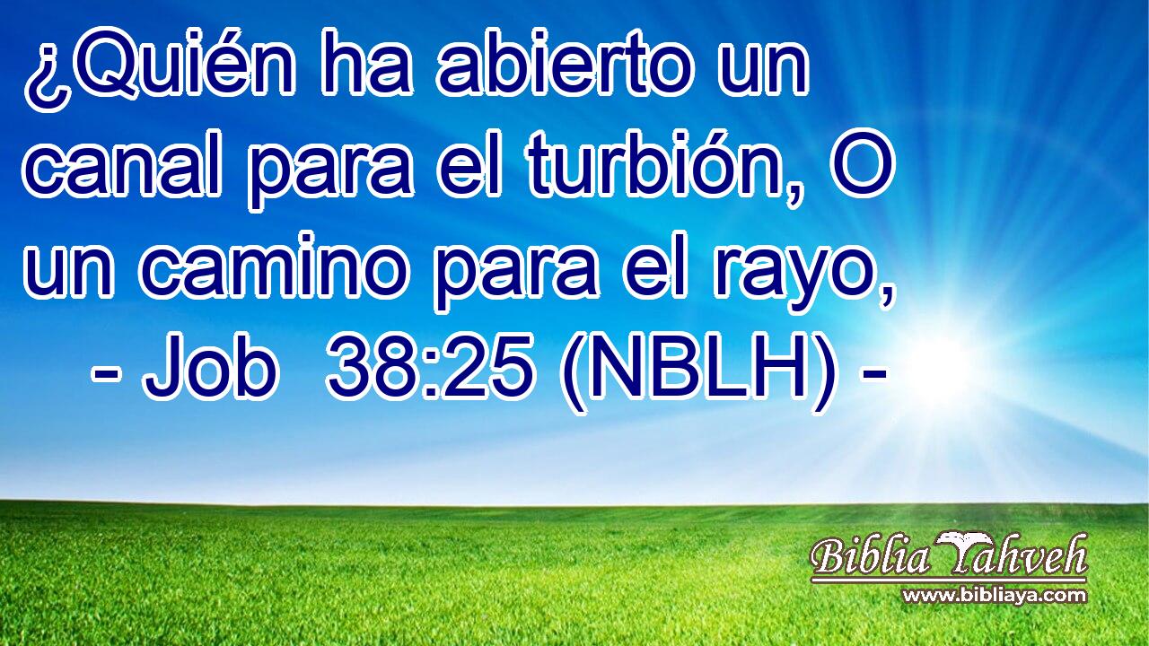  ¿Quién ha abierto un canal para el turbión, O un camino para el rayo, 
