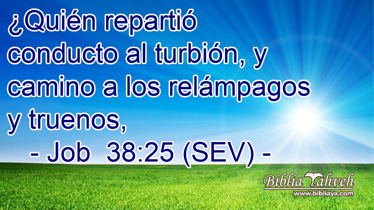 ¿Quién repartió conducto al turbión, y camino a los relámpagos y truenos,