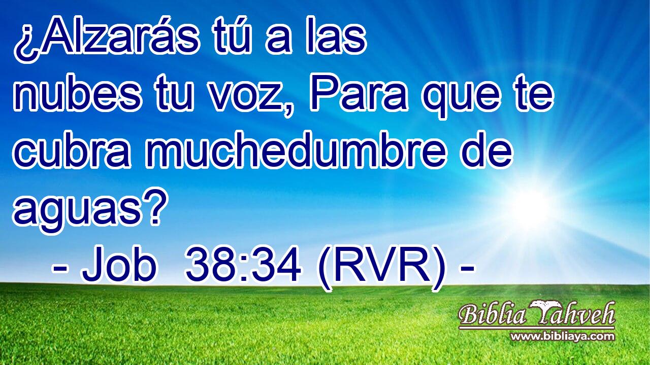 ¿Alzarás tú a las nubes tu voz, Para que te cubra muchedumbre de aguas?