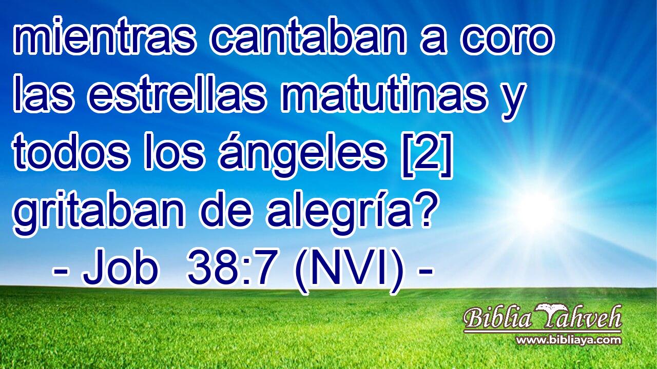  mientras cantaban a coro las estrellas matutinas y todos los ángeles [2] gritaban de alegría? 
