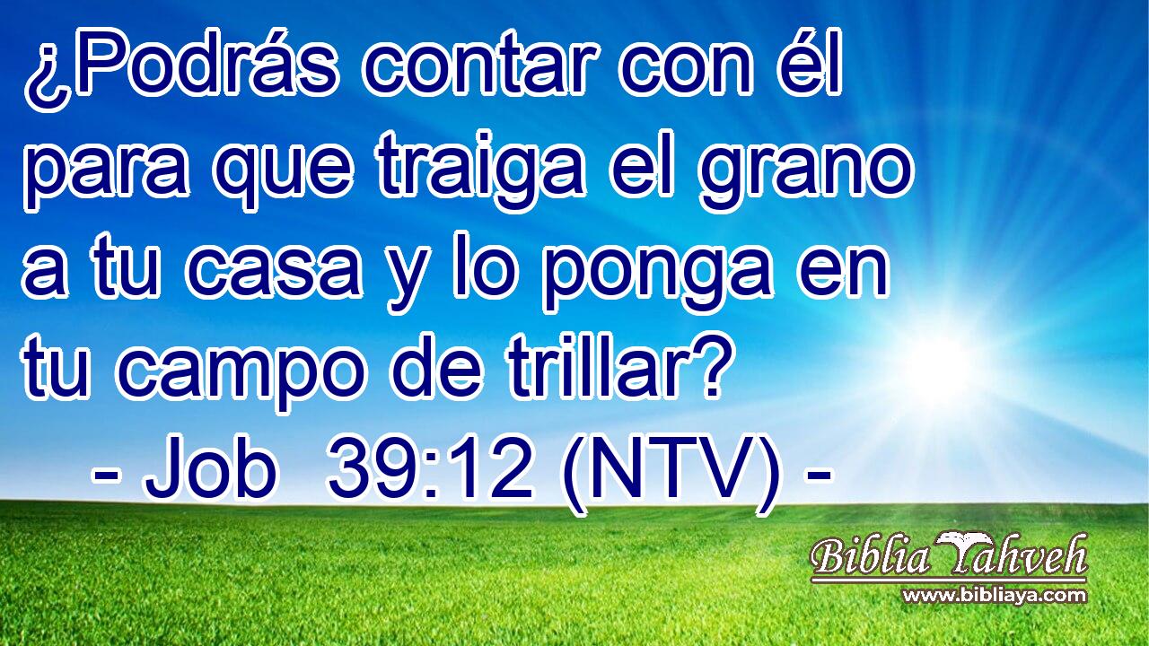 ¿Podrás contar con él para que traiga el grano a tu casa y lo ponga en tu campo de trillar?