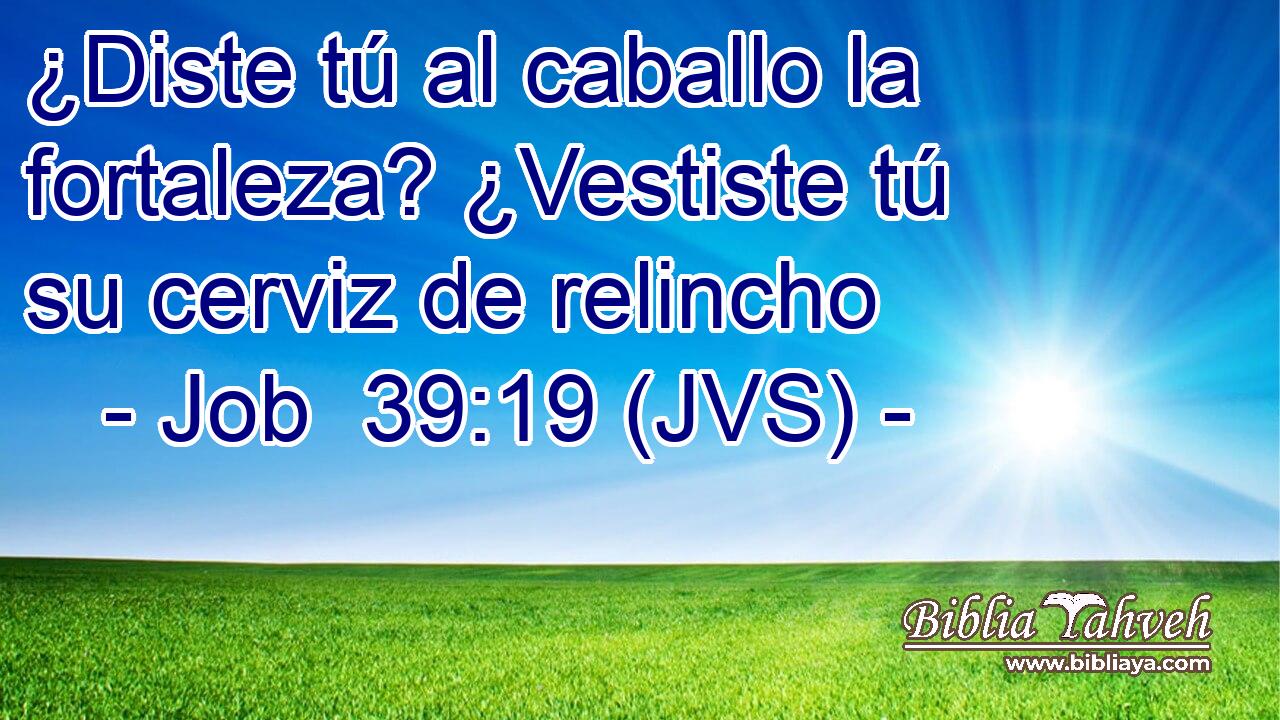 ¿Diste tú al caballo la fortaleza? ¿Vestiste tú su cerviz de relincho