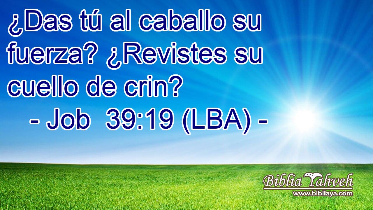 ¿Das tú al caballo su fuerza? ¿Revistes su cuello de crin?