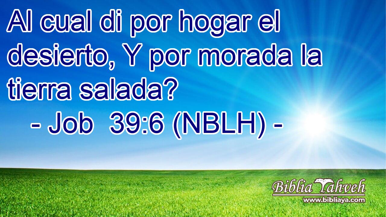  Al cual di por hogar el desierto, Y por morada la tierra salada? 