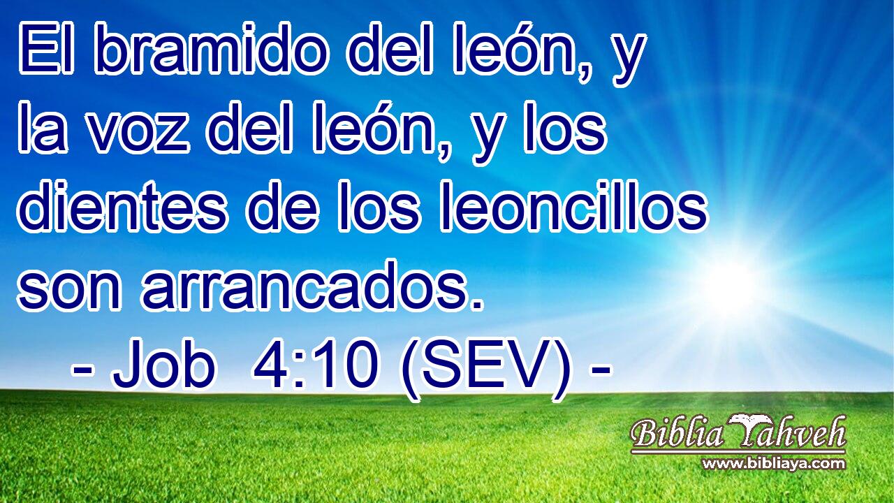 El bramido del león, y la voz del león, y los dientes de los leoncillos son arrancados.