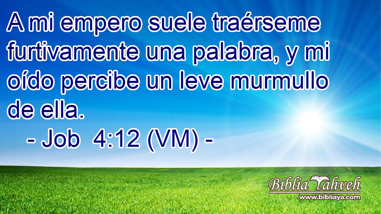  A mi empero suele traérseme furtivamente una palabra, y mi oído percibe un leve murmullo de ella. 