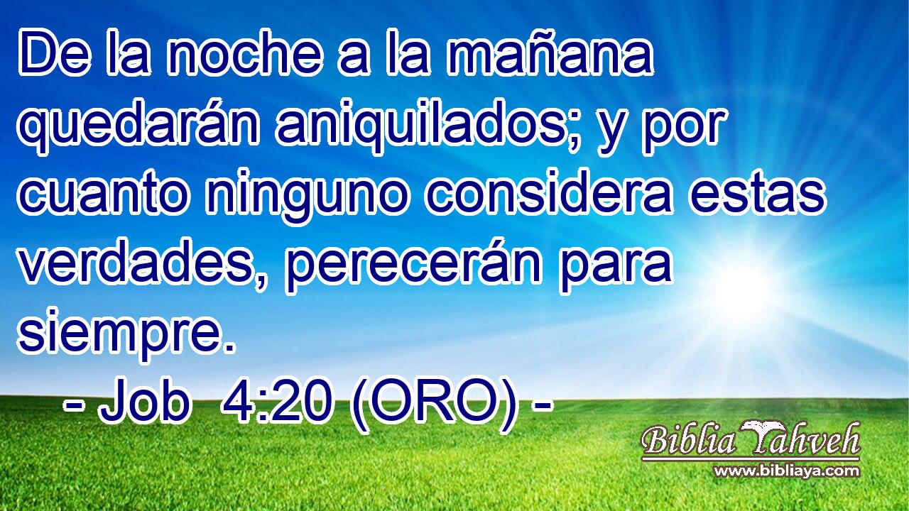  De la noche a la mañana quedarán aniquilados; y por cuanto ninguno considera estas verdades, perecerán para siempre. 