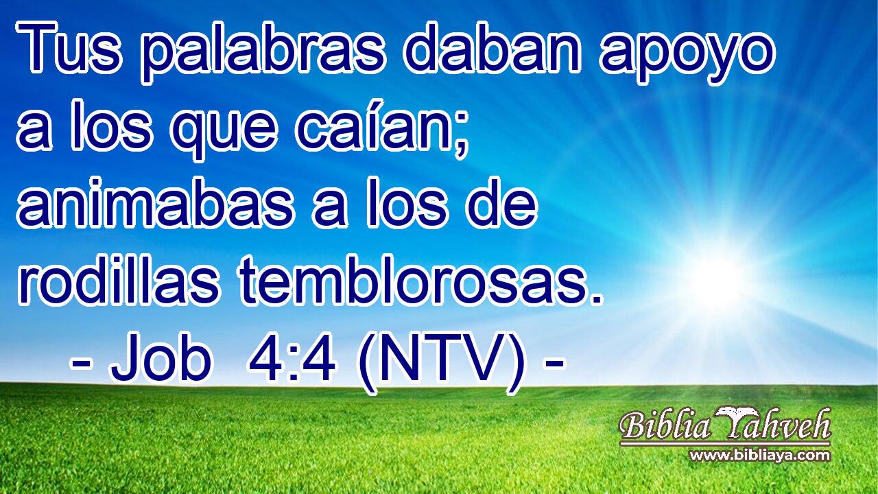 Tus palabras daban apoyo a los que caían; animabas a los de rodillas temblorosas.