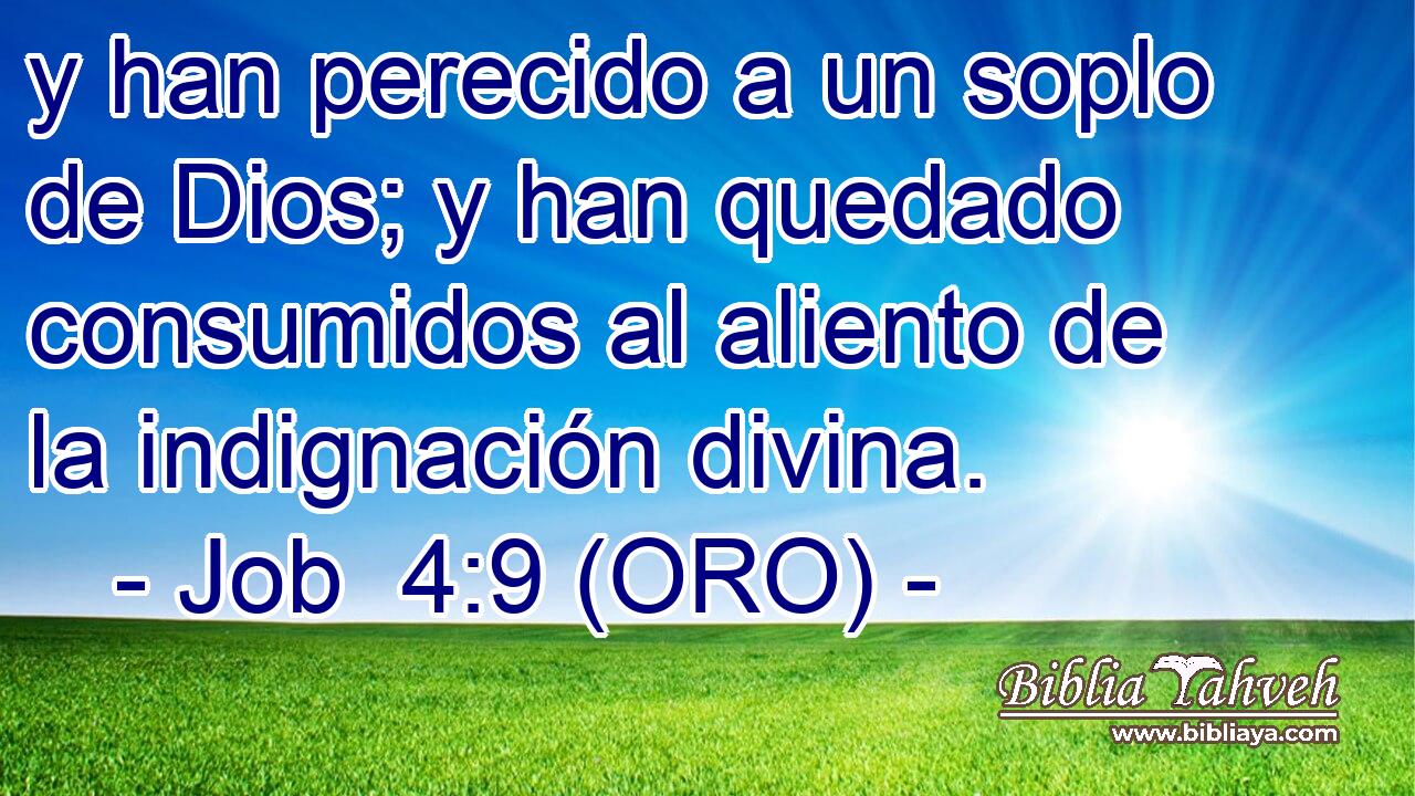  y han perecido a un soplo de Dios; y han quedado consumidos al aliento de la indignación divina. 