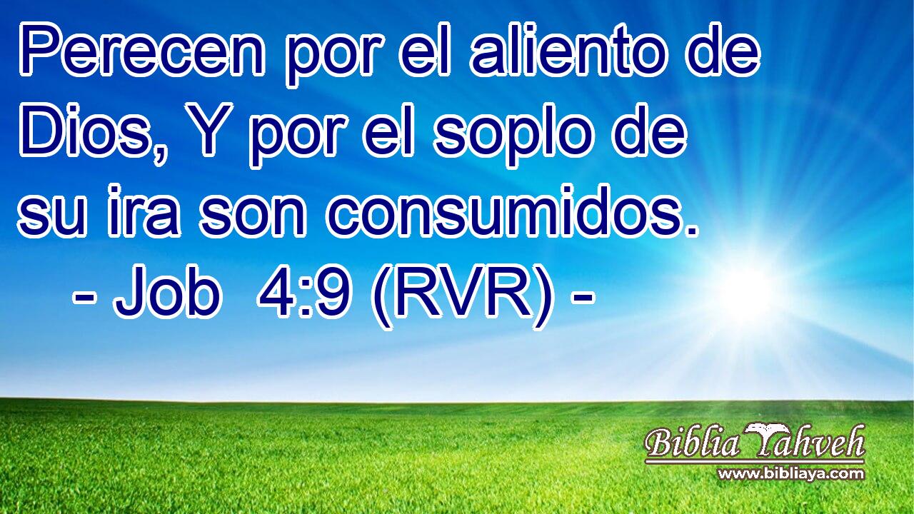 Perecen por el aliento de Dios, Y por el soplo de su ira son consumidos.