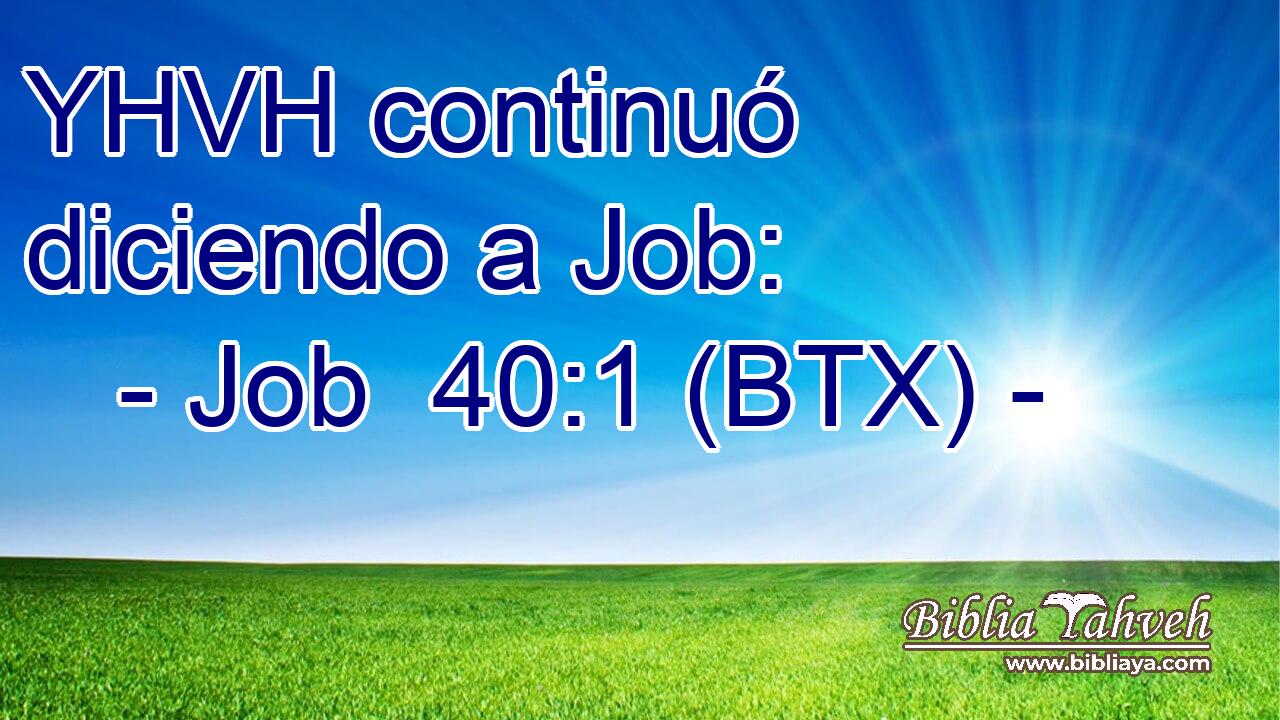 YHVH continuó diciendo a Job: