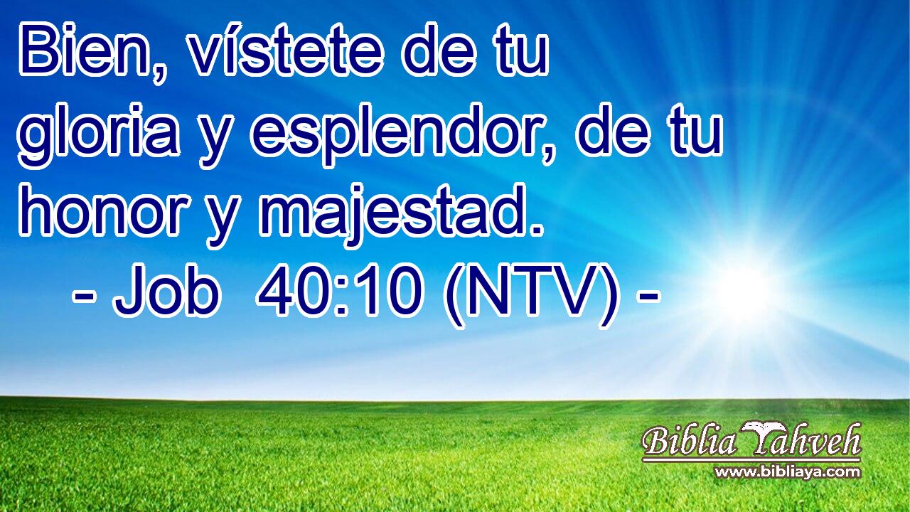 Bien, vístete de tu gloria y esplendor, de tu honor y majestad.
