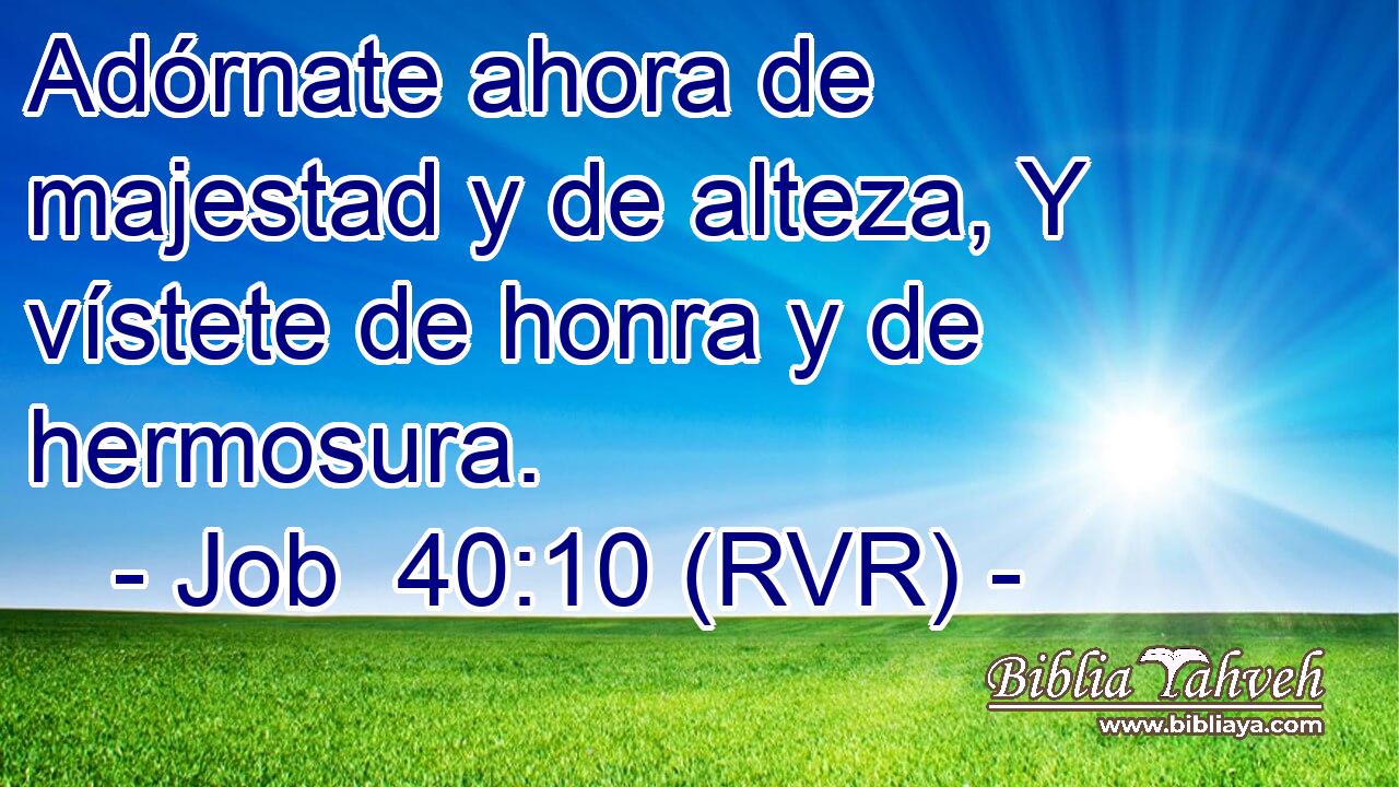 Adórnate ahora de majestad y de alteza, Y vístete de honra y de hermosura.