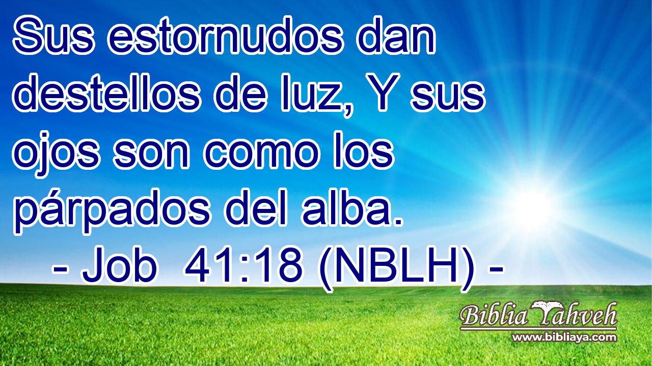  Sus estornudos dan destellos de luz, Y sus ojos son como los párpados del alba. 