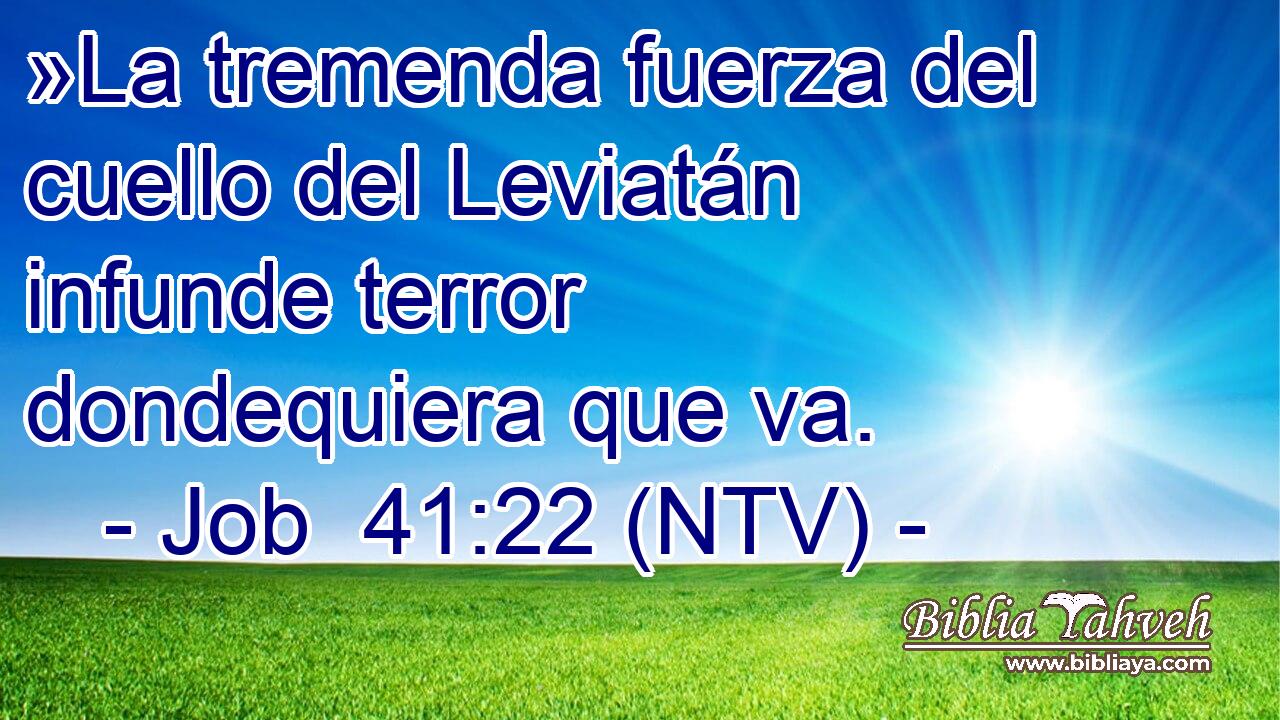 »La tremenda fuerza del cuello del Leviatán infunde terror dondequiera que va.