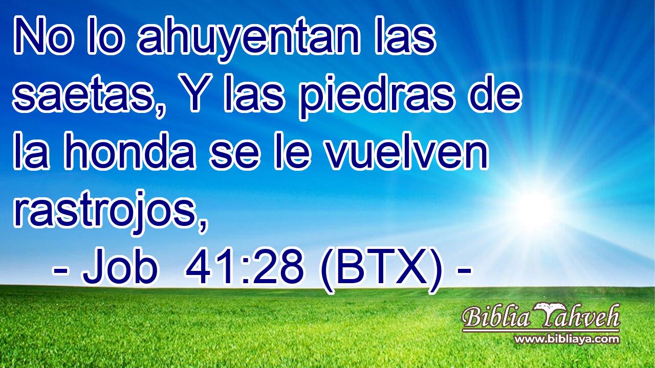 No lo ahuyentan las saetas, Y las piedras de la honda se le vuelven rastrojos,