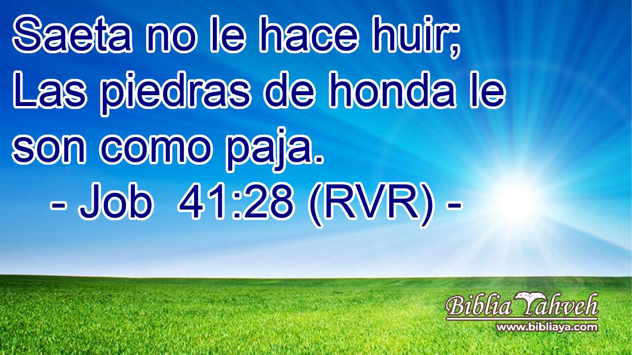 Saeta no le hace huir; Las piedras de honda le son como paja.