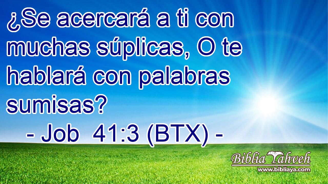 ¿Se acercará a ti con muchas súplicas, O te hablará con palabras sumisas?