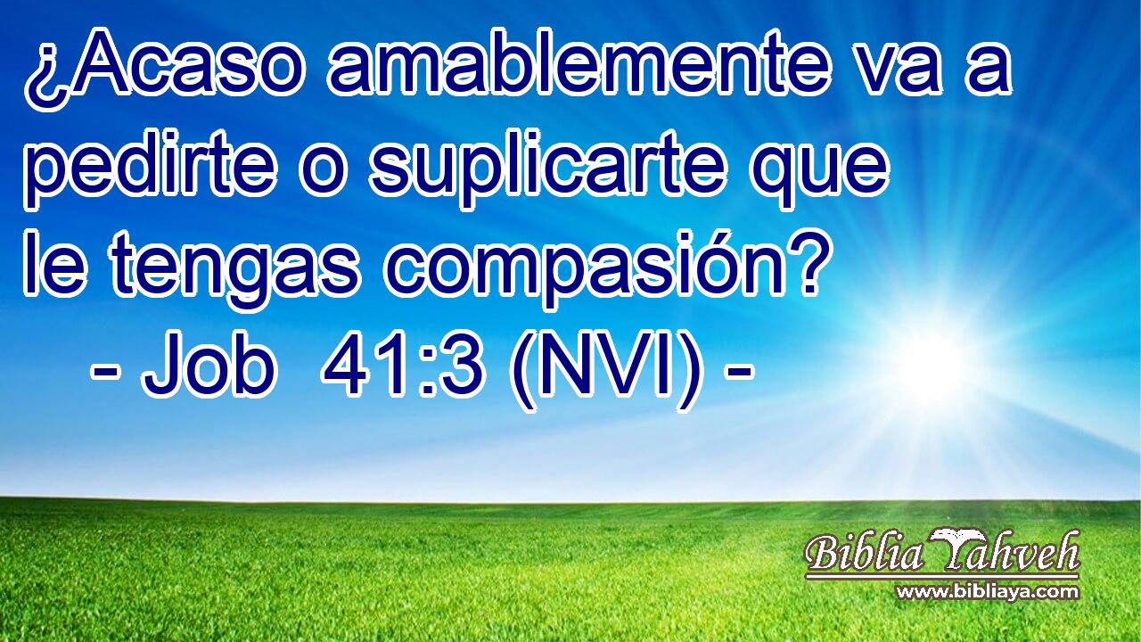  ¿Acaso amablemente va a pedirte o suplicarte que le tengas compasión? 