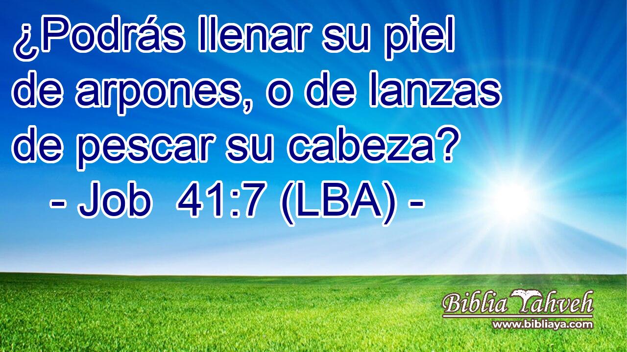 ¿Podrás llenar su piel de arpones, o de lanzas de pescar su cabeza?