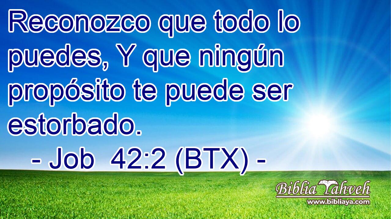 Reconozco que todo lo puedes, Y que ningún propósito te puede ser estorbado.