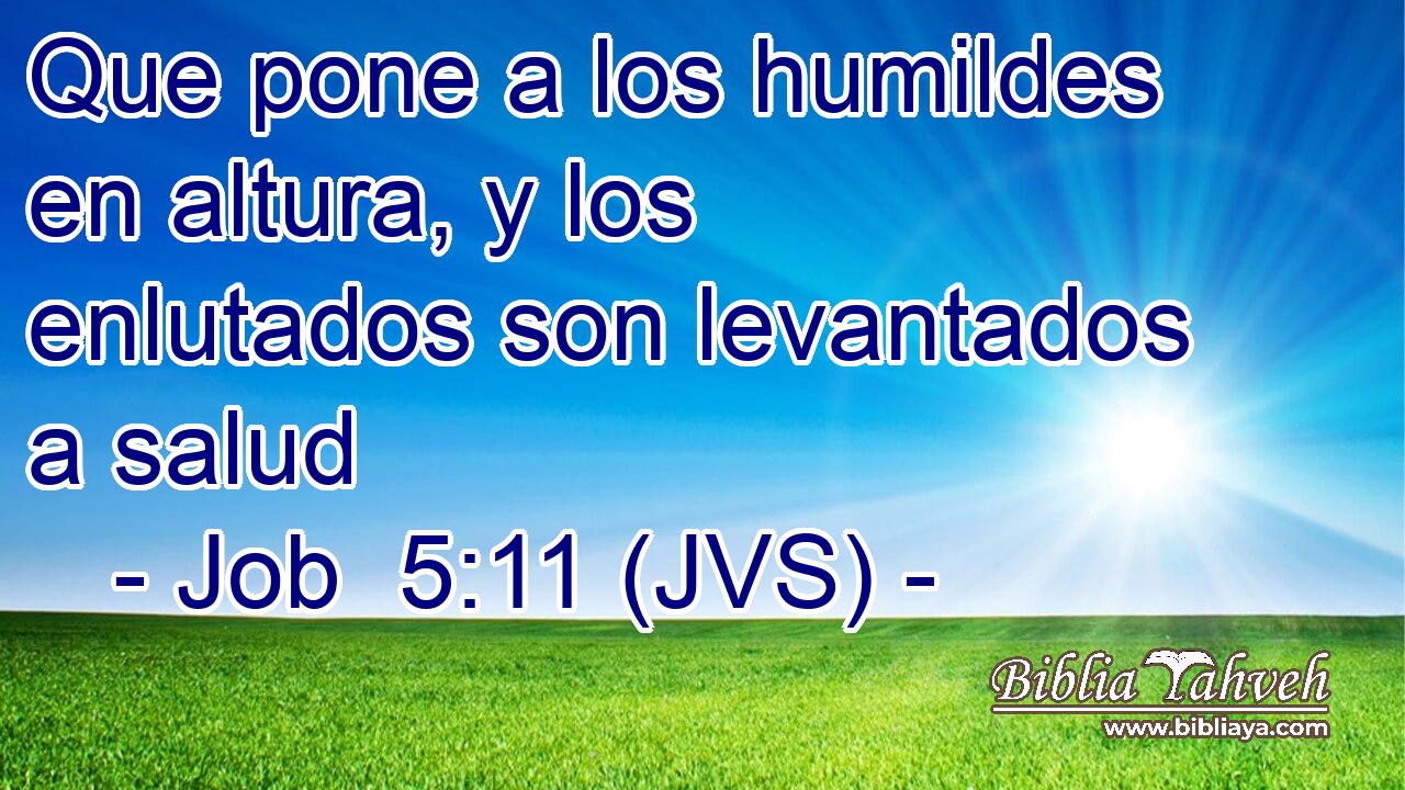 Que pone a los humildes en altura, y los enlutados son levantados a salud