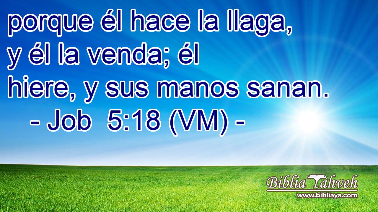 porque él hace la llaga, y él la venda; él hiere, y sus manos sanan. 