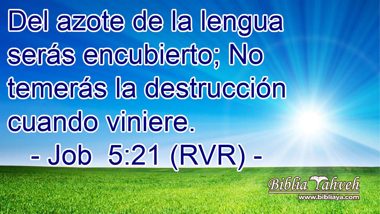 Del azote de la lengua serás encubierto; No temerás la destrucción cuando viniere.