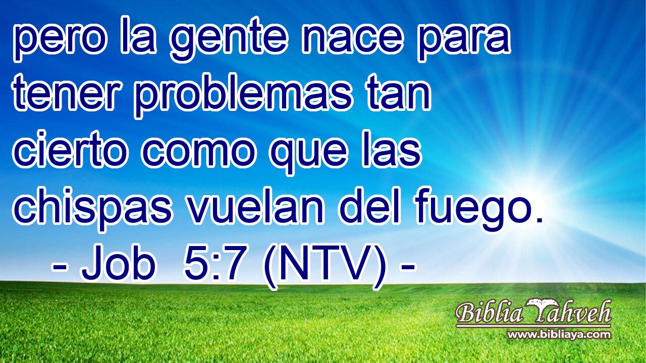 pero la gente nace para tener problemas tan cierto como que las chispas vuelan del fuego.