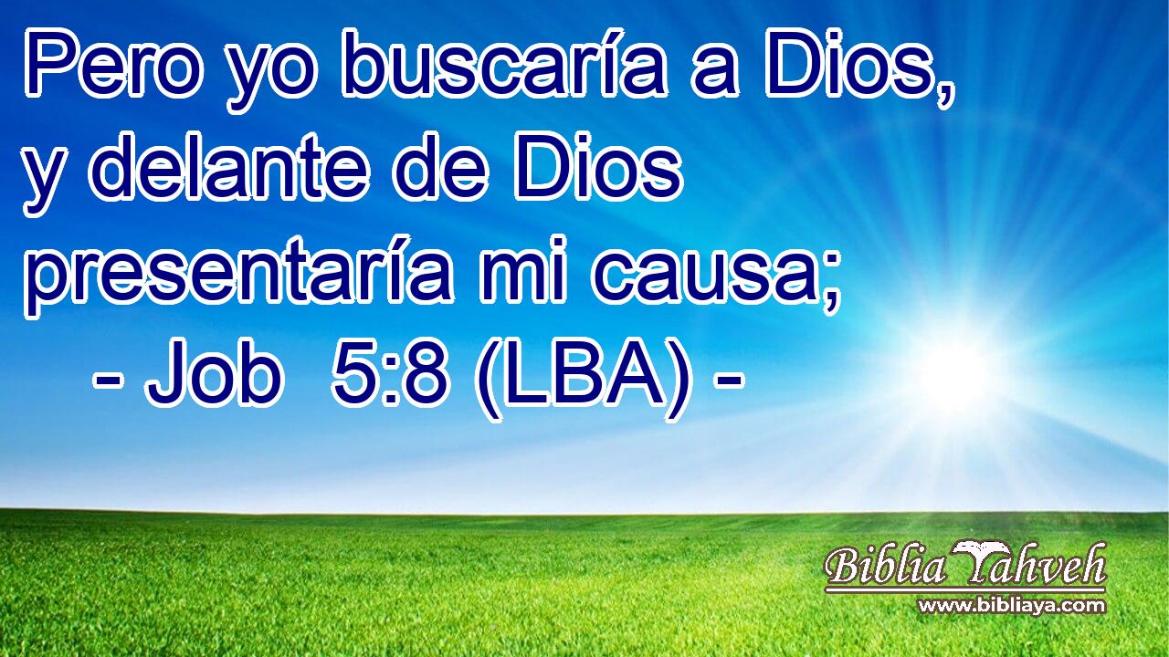 Pero yo buscaría a Dios, y delante de Dios presentaría mi causa;