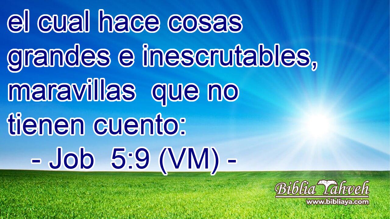  el cual hace cosas grandes e inescrutables, maravillas  que no tienen cuento: 
