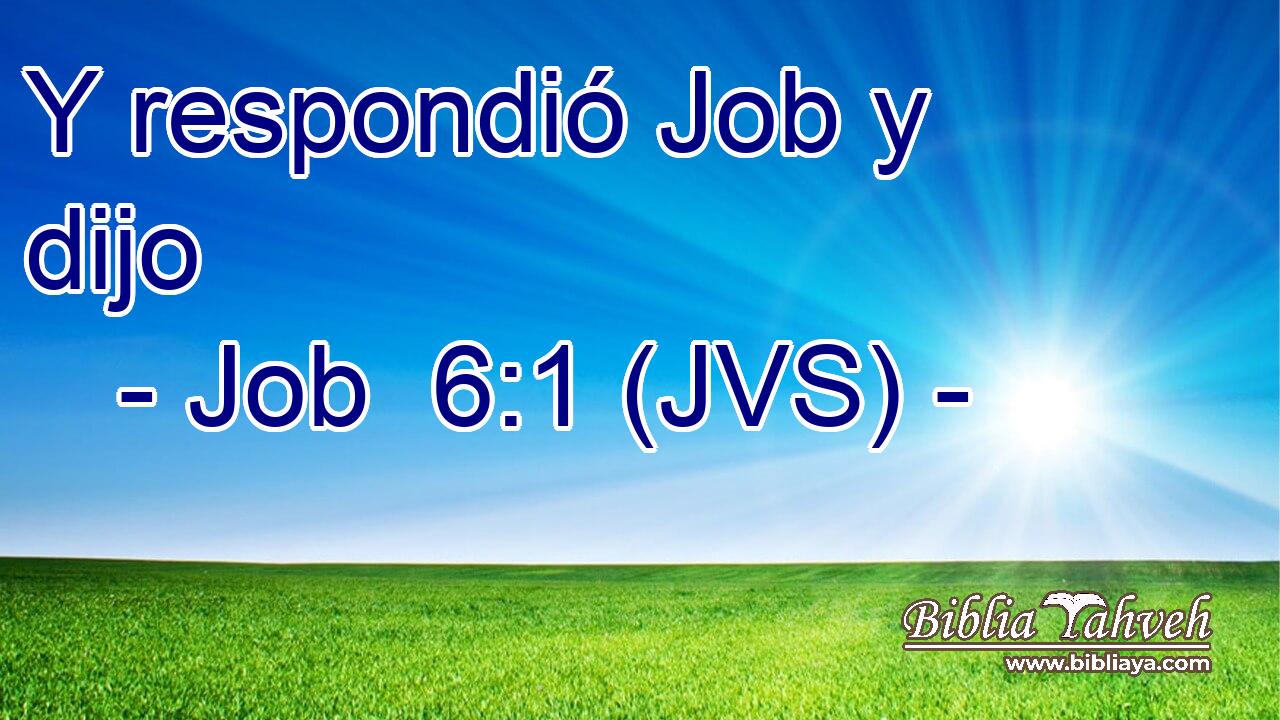 Y respondió Job y dijo