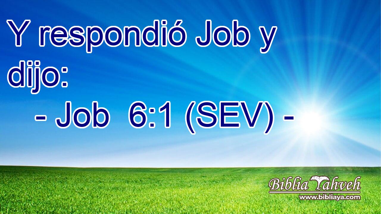 Y respondió Job y dijo: