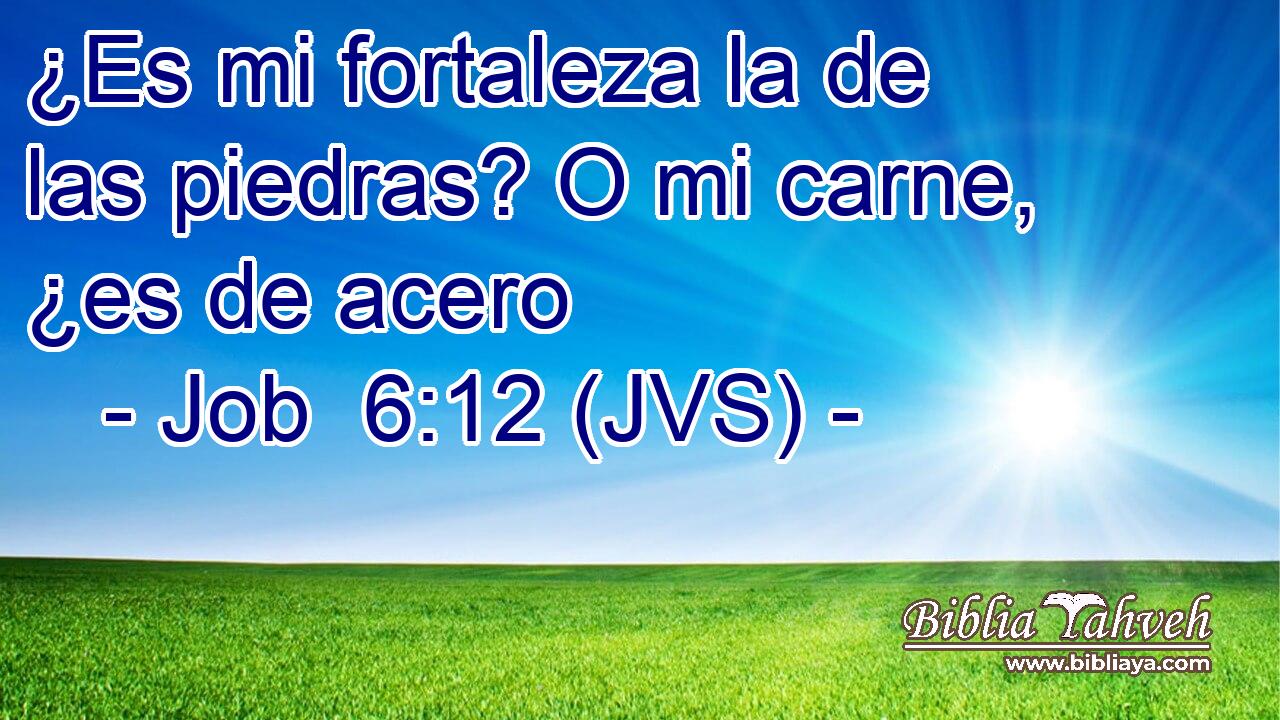 ¿Es mi fortaleza la de las piedras? O mi carne, ¿es de acero