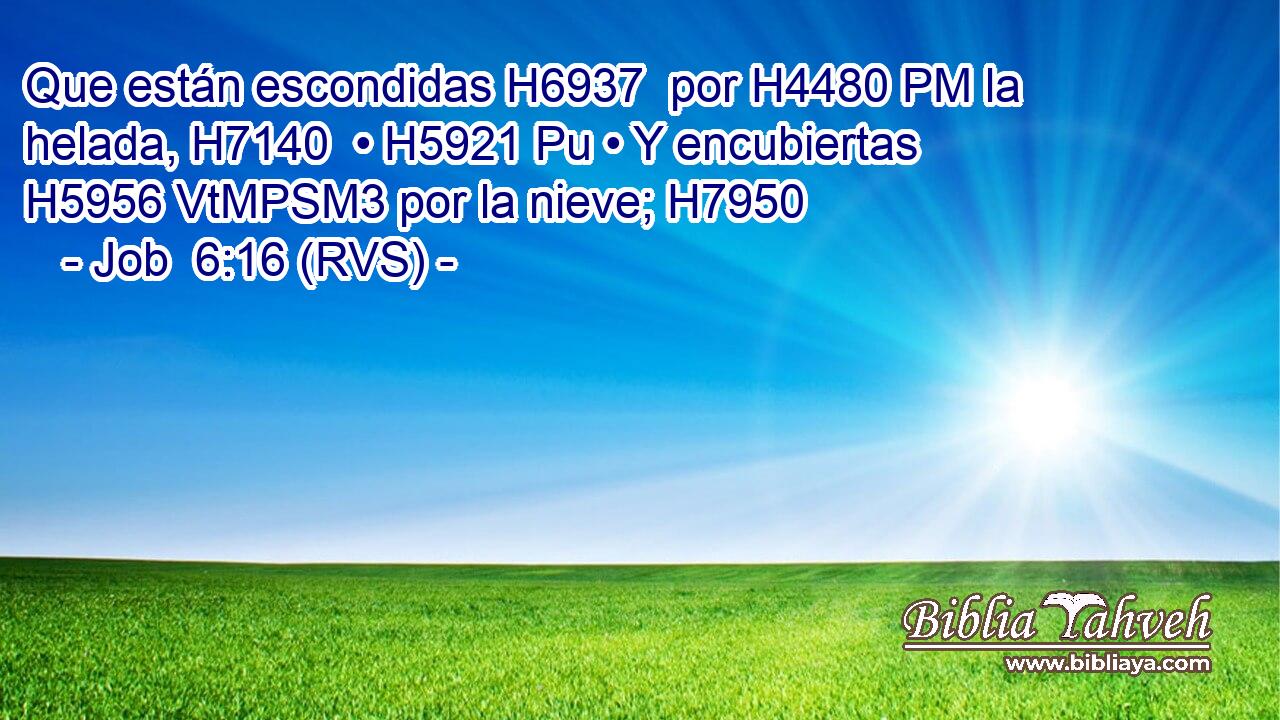 Que están escondidas H6937  por H4480 PM la helada, H7140  • H5921 Pu • Y encubiertas H5956 VtMPSM3 por la nieve; H7950  