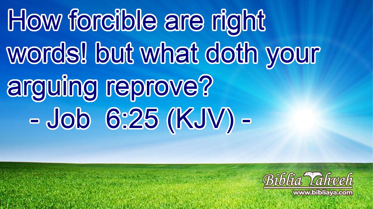 How forcible are right words! but what doth your arguing reprove?