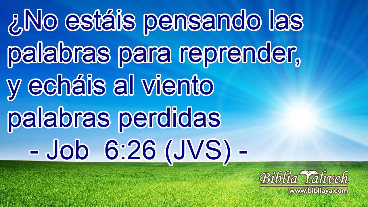 ¿No estáis pensando las palabras para reprender, y echáis al viento palabras perdidas