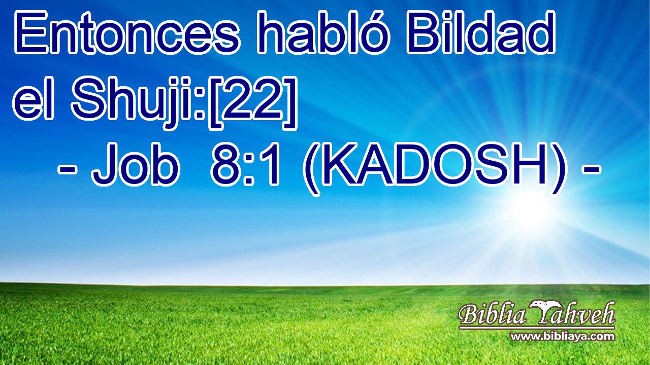  Entonces habló Bildad el Shuji:[22] 