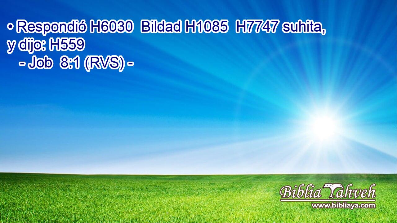 • Respondió H6030  Bildad H1085  H7747 suhita, y dijo: H559  