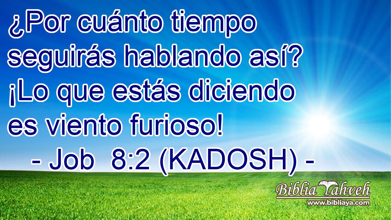  ¿Por cuánto tiempo seguirás hablando así? ¡Lo que estás diciendo es viento furioso! 