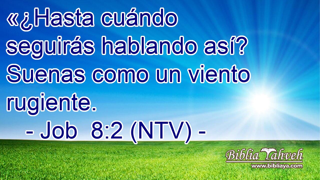 «¿Hasta cuándo seguirás hablando así? Suenas como un viento rugiente.