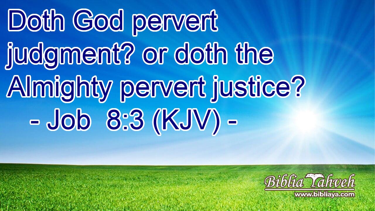 Doth God pervert judgment? or doth the Almighty pervert justice?
