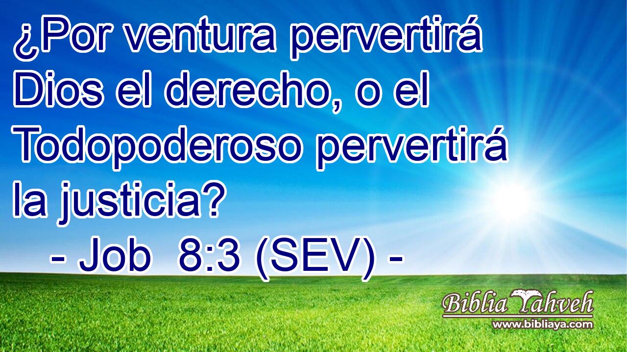 ¿Por ventura pervertirá Dios el derecho, o el Todopoderoso pervertirá la justicia?