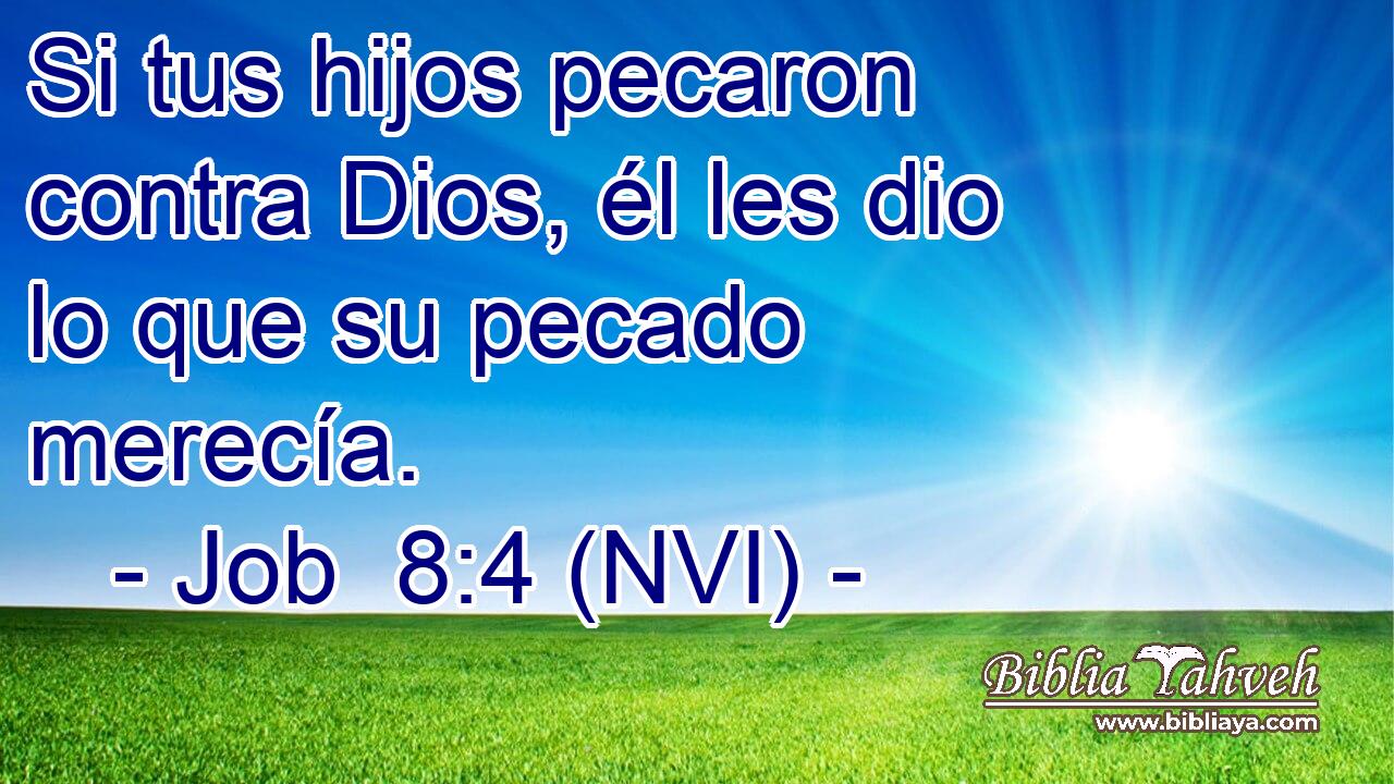  Si tus hijos pecaron contra Dios, él les dio lo que su pecado merecía. 