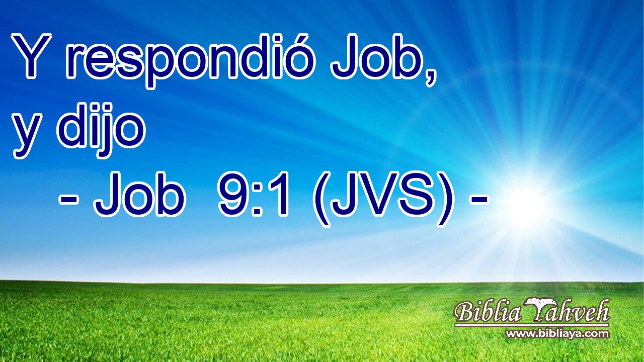 Y respondió Job, y dijo