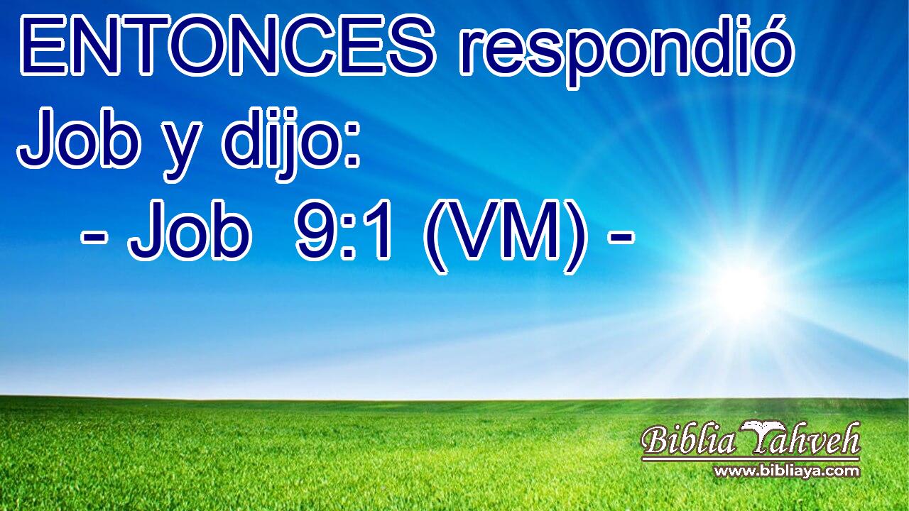  ENTONCES respondió Job y dijo: 