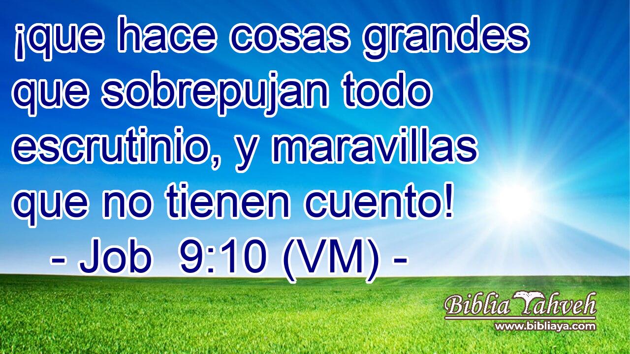  ¡que hace cosas grandes que sobrepujan todo escrutinio, y maravillas que no tienen cuento! 