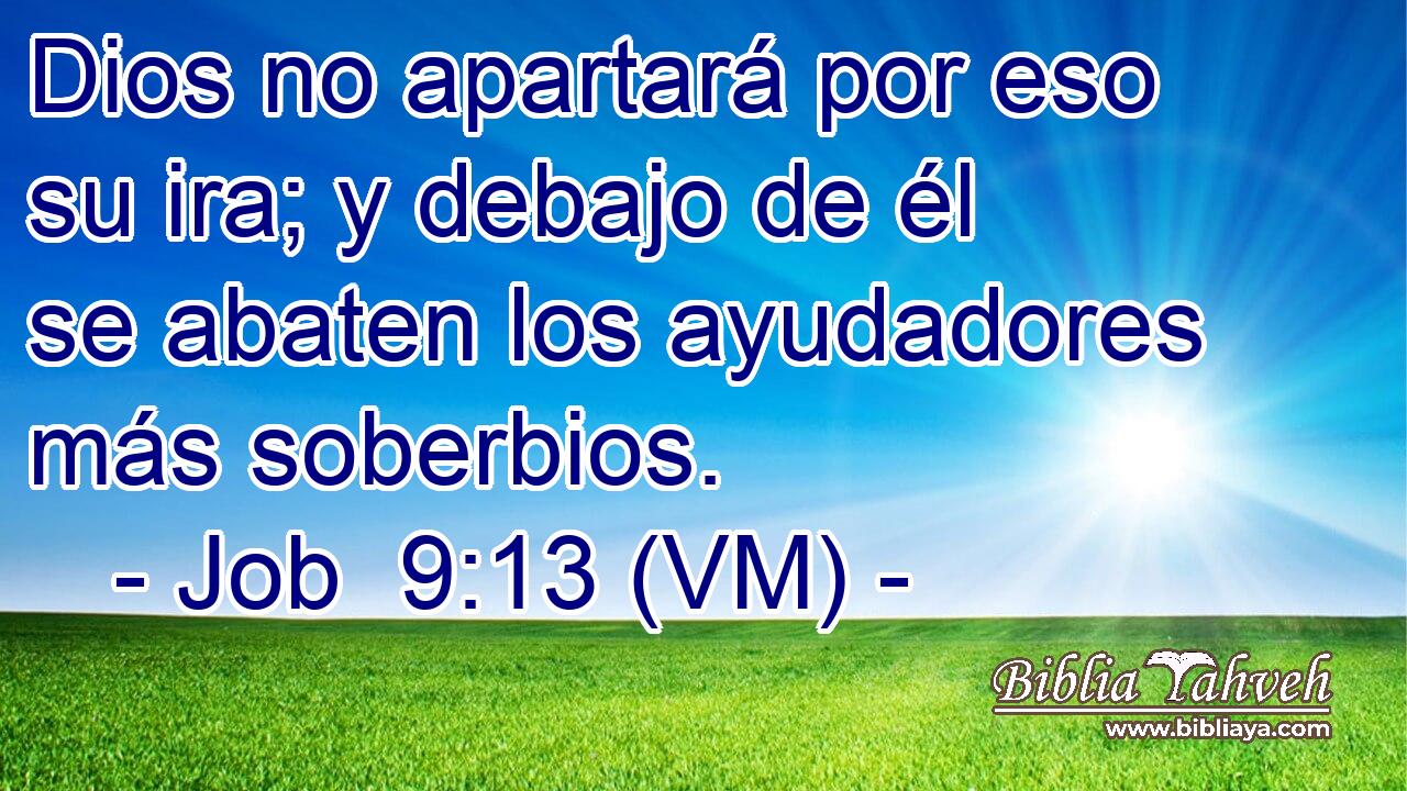  Dios no apartará por eso su ira; y debajo de él se abaten los ayudadores más soberbios. 