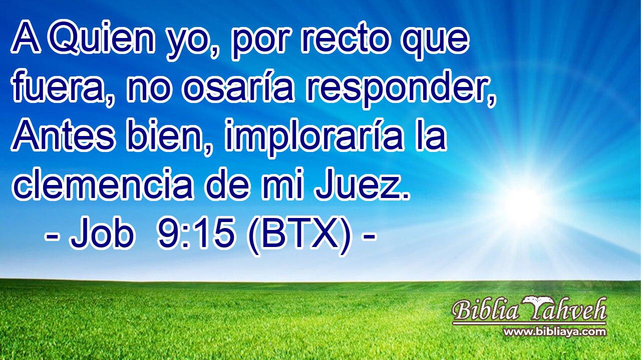 A Quien yo, por recto que fuera, no osaría responder, Antes bien, imploraría la clemencia de mi Juez.