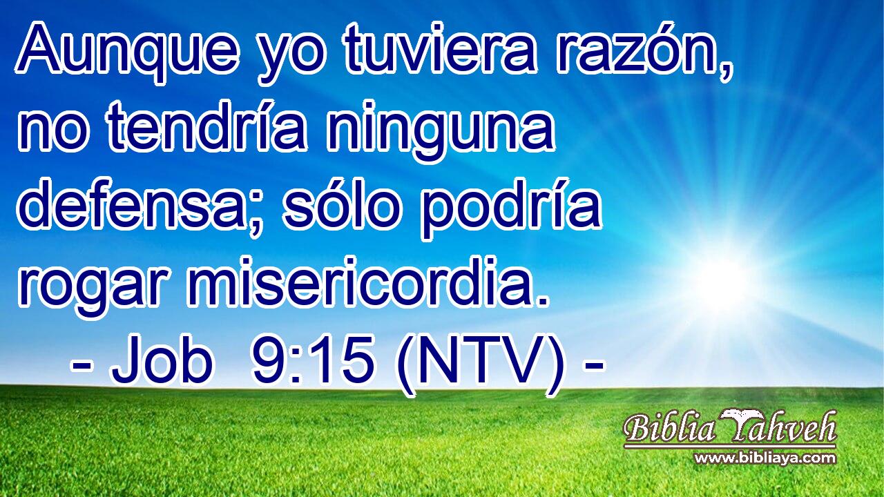 Aunque yo tuviera razón, no tendría ninguna defensa; sólo podría rogar misericordia.